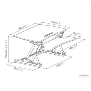 COS Professional Sit to Stand Large Height Adjustable