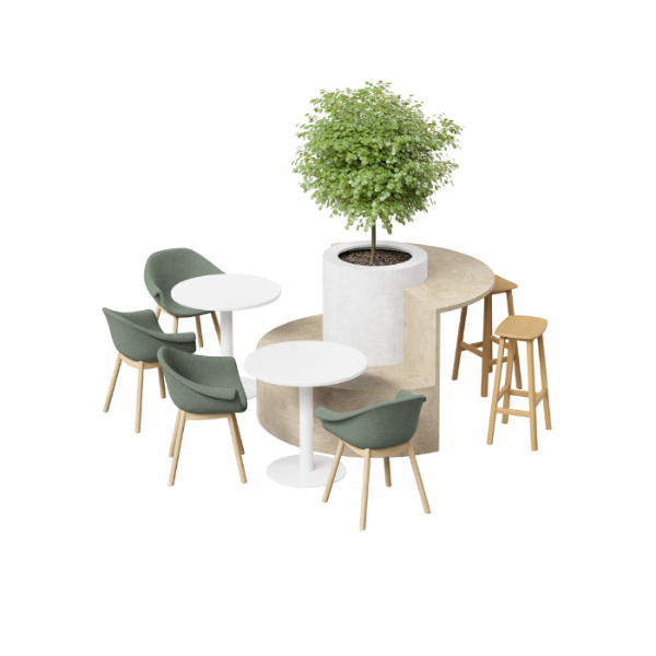 Two Tier Curved Breakout Seat and Table Boardroom, Meeting & Training Tables